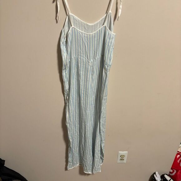 Tularosa Revolve Jacqueline Jumpsuit in Blue Stripe Pinstripe- Size XS - Picture 5 of 8